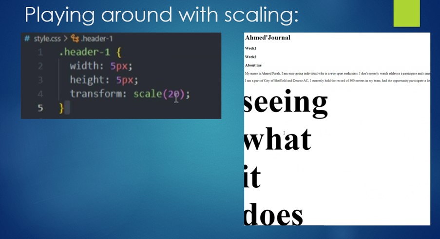 Another example of transforming text in CSS.