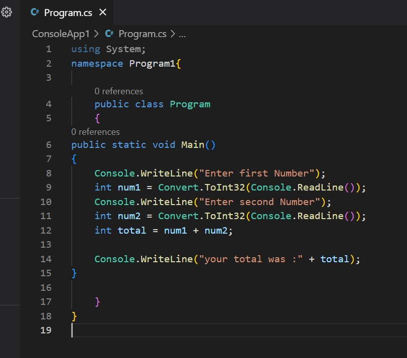 C# code included in the dice roller activity